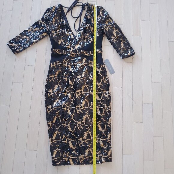 LUCIAN MATIS ! Squains V-neck Dress (US/4) - Picture 13 of 14